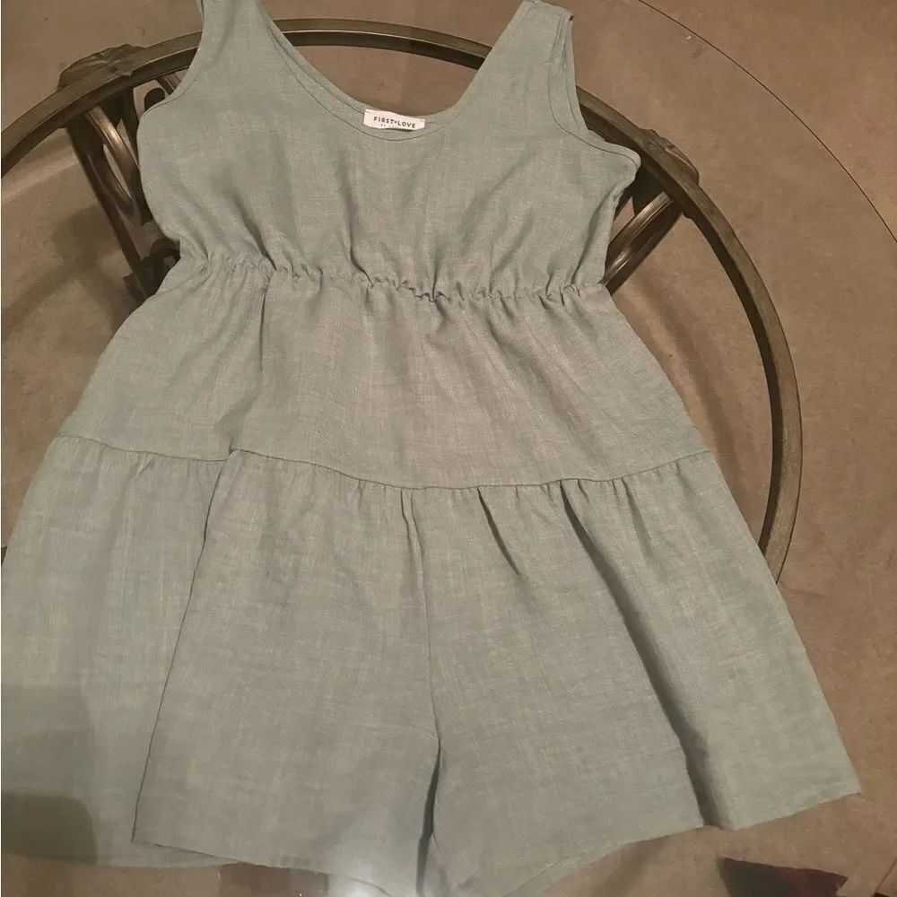 First Love sage romper